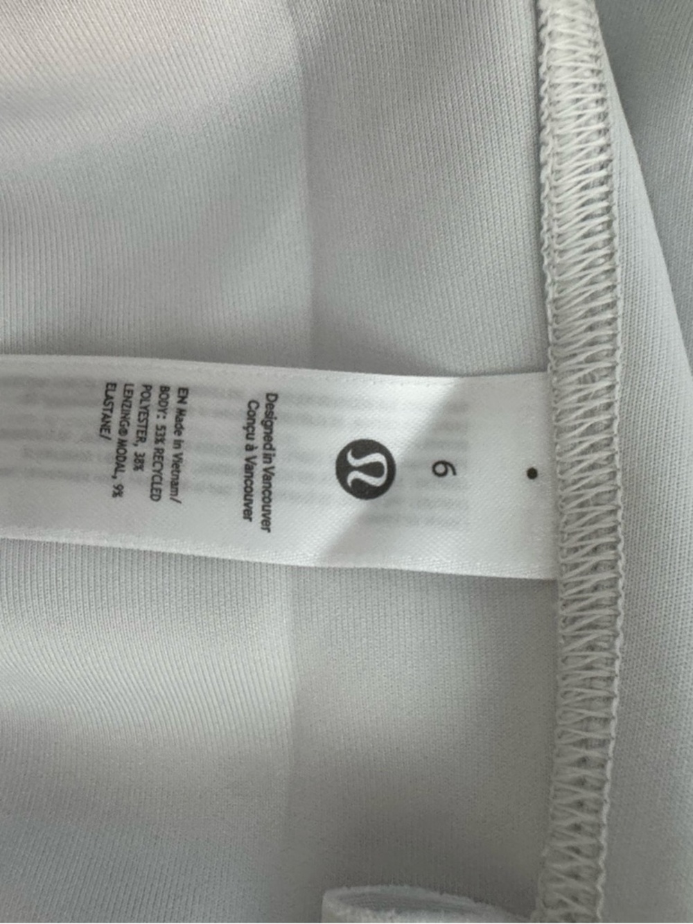 lululemon athletica White Cropped Tee with Elastic Hem - Picture 2 of 4